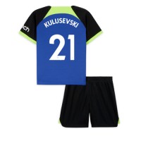 Tottenham Hotspur Dejan Kulusevski #21 Fußballbekleidung Auswärtstrikot Kinder 2022-23 Kurzarm (+ kurze hosen)